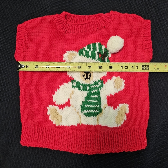 Vintage Teddy Bear Sweater Vest - Picture 2 of 9